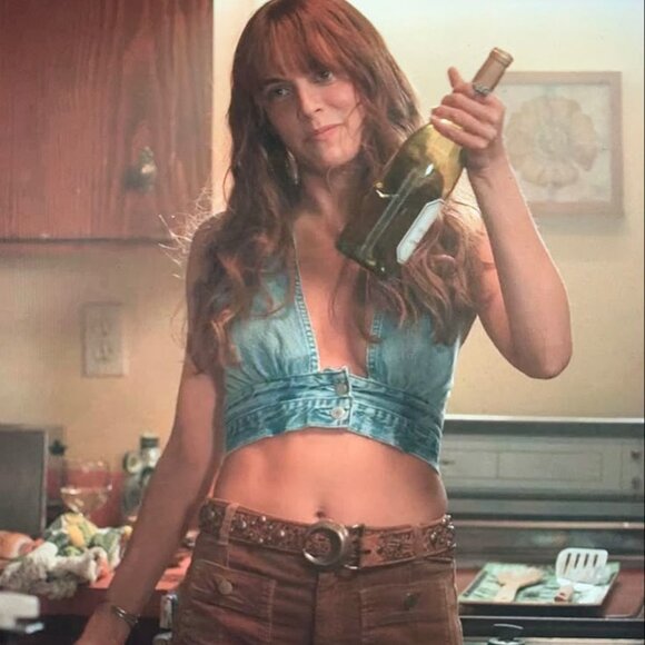 Levi's Daisy Denim Halter Crop Top - L - Picture 10 of 10